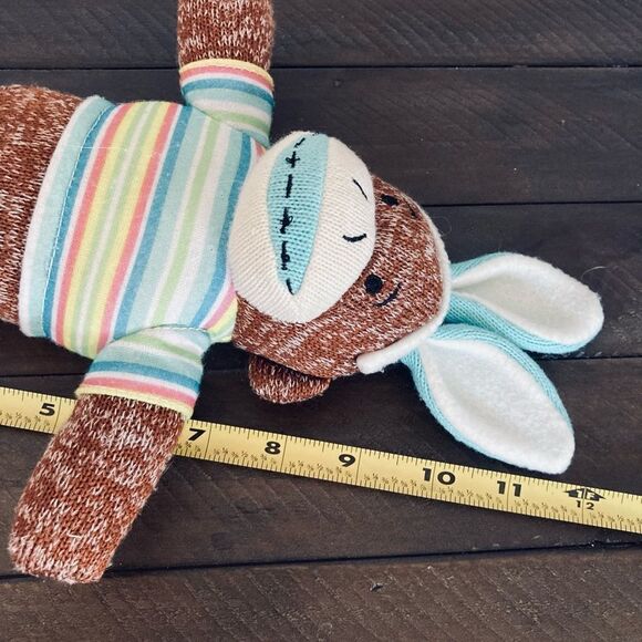 Sock Monkey Easter Plush Stuffed Animal Toy - Picture 5 of 6